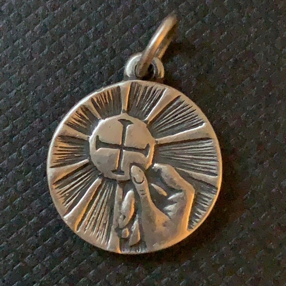 James Avery Silver Hand Iron Cross Charm - Picture 2 of 7